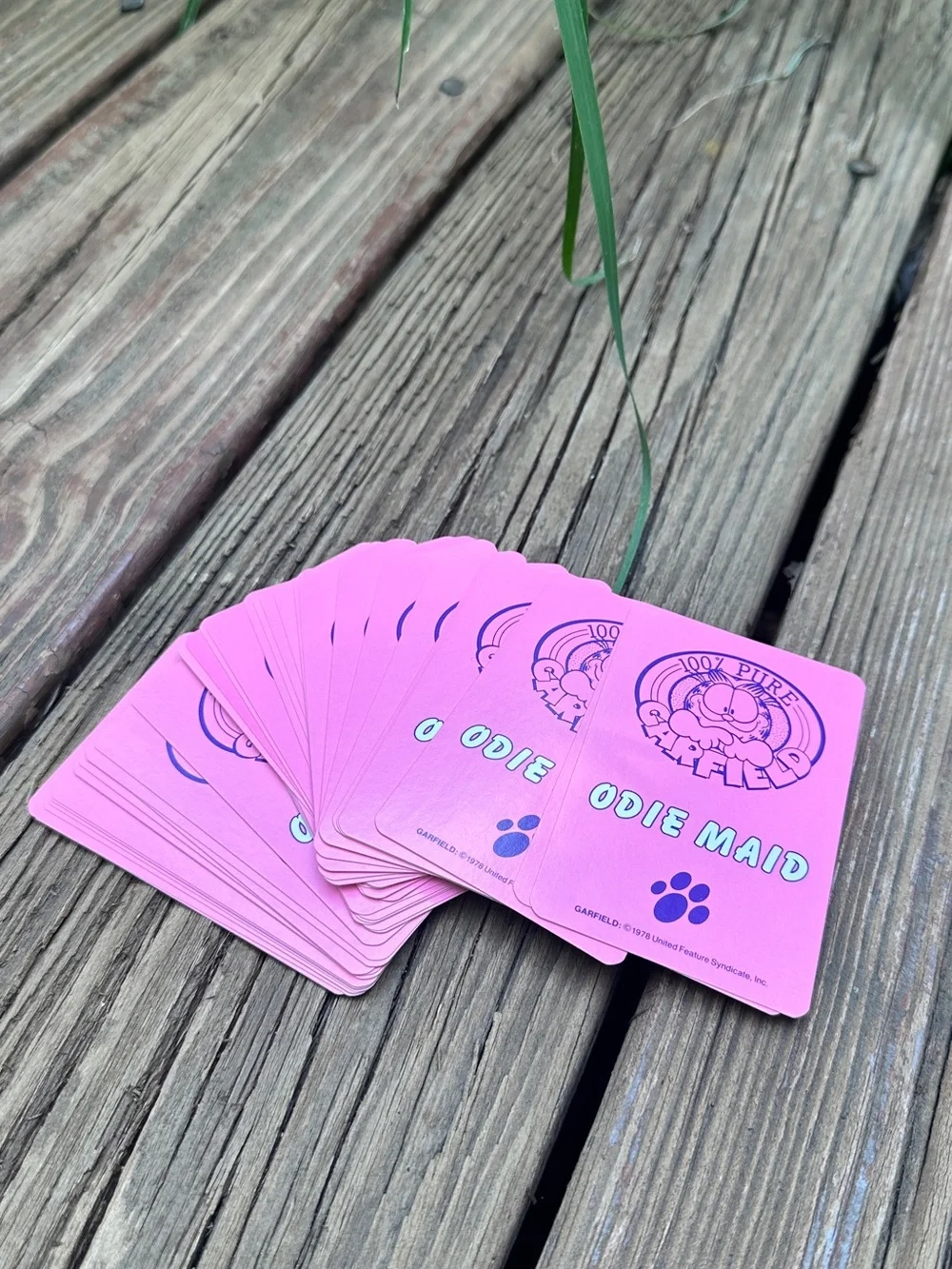 Vintage Garfield Odie Maid Card Game Complete Set of 37 Cards Plus Instructions